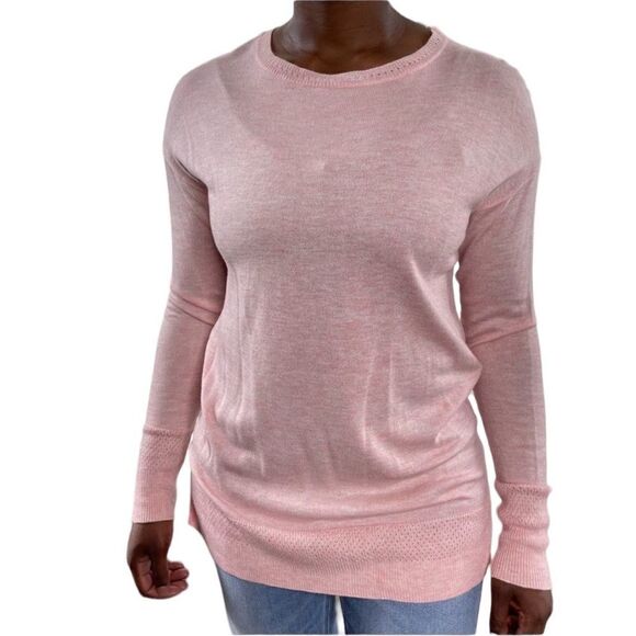 2/$20 A NEW DAY Light Peach Pink Heather Top Sweater - Picture 1 of 13